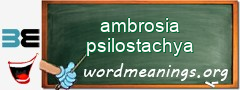 WordMeaning blackboard for ambrosia psilostachya